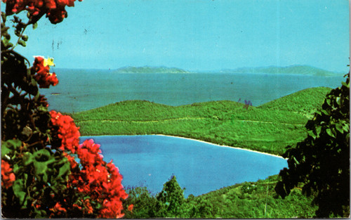Magens Bay St Thomas US Virgin Islands scenic overlook 1976 postcard