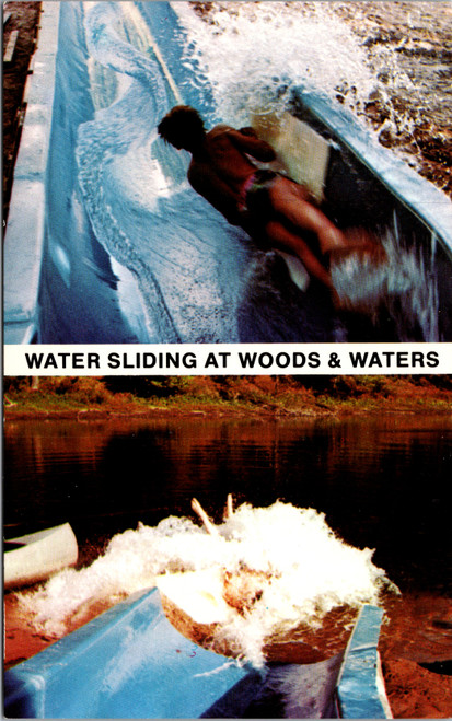 Water sliding at Woods and Waters Campground White Cloud Michigan