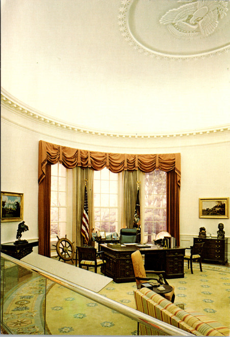 oval office display gerald r ford museum grand rapids michigan postcard