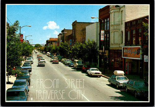 boats docked alpena waterfront marina thunder bay lake huron michigan postcard