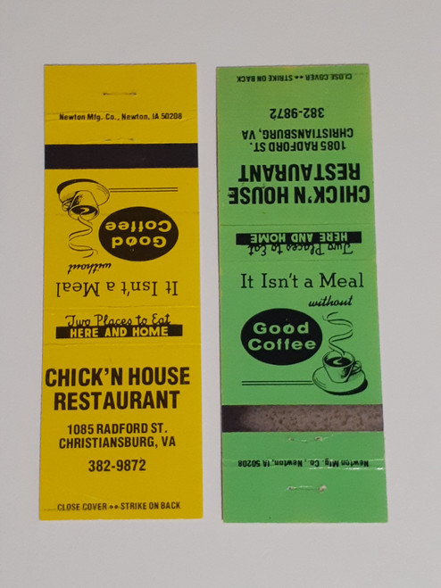 Christiansburg Chick N House Restaurant green yellow set