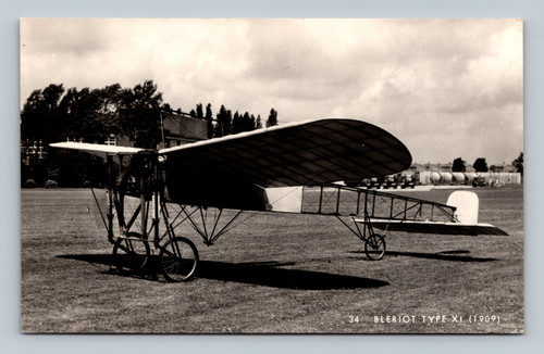 bleriot type xi airplane rppc biggin hill aviation postcard