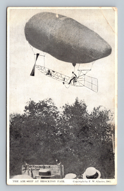 Knabenshue airship Brockton Fair postcard