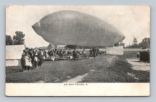 Knabenshue airship Brockton Fair postcard