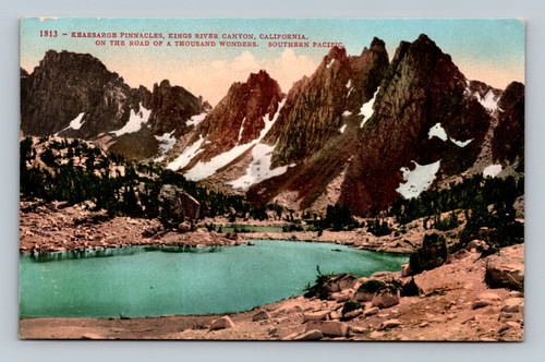 Kearsarge Pinnacles Kings River Canyon California mountain postcard