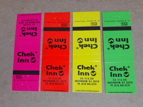 Check Inn Rockingham NC four color set