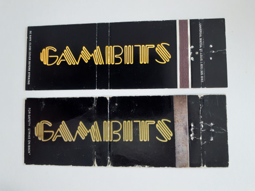 Pair of Gambits matchbook covers O'Hare Chicago Marriott