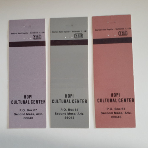 Hopi Cultural Center set of 3 vintage matchbook covers