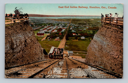 Incline railway Hamilton Ontario Canada 1915 antique postcard