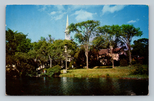sandwich cape cod massachusetts scenic village chrome postcard 1960