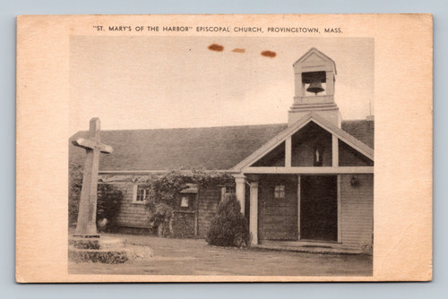 st marys harbor episcopal church provincetown massachusetts postcard