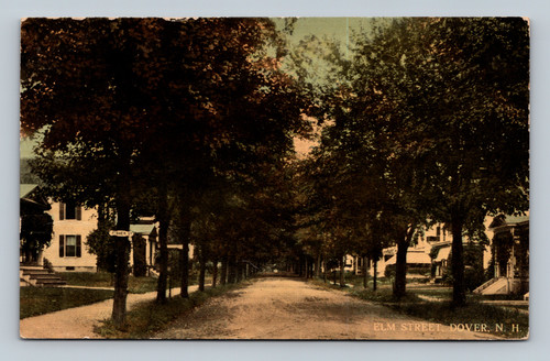 Dover New Hampshire Elm Street divided back postcard 1912