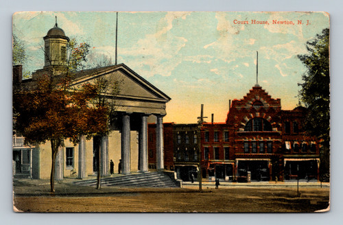 Newton New Jersey courthouse 1911 postcard