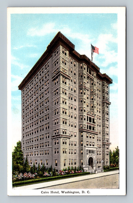Cairo Hotel Washington DC historic high rise building antique postcard