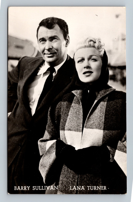 RPPC Lana Turner Barry Sullivan Mr Imperium MGM Film Scene