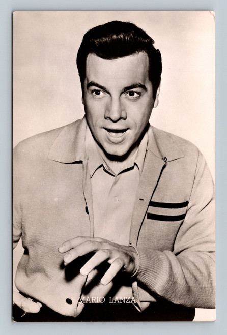Mario Lanza singing pose MGM film still expressive portrait RPPC