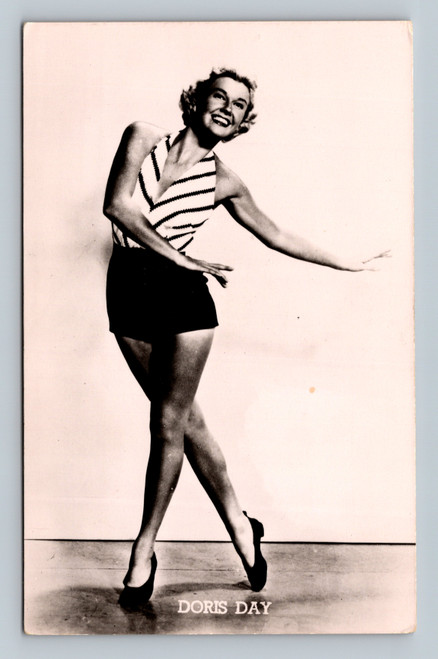 Doris Day full body Warner Bros real photo postcard vintage actress dancing