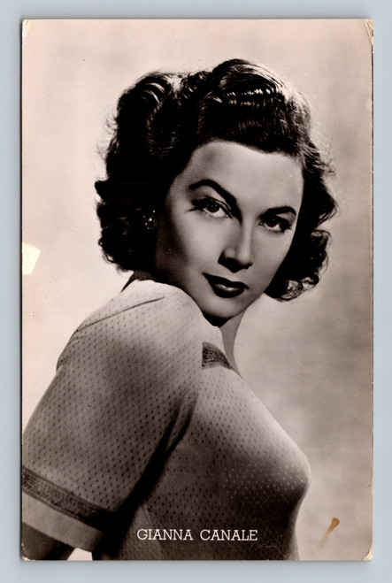 Gianna Canale MGM Italian actress real photo postcard portrait