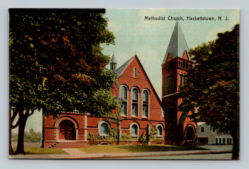 Methodist Church Hackettstown New Jersey antique postcard German printed