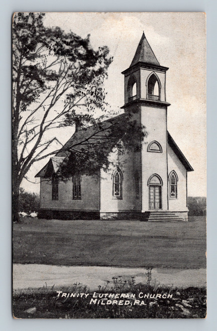 Trinity Lutheran Church Postcard Mildred PA by G. V. Millar & Co