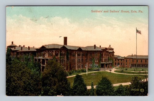 Soldiers' and Sailors' Home Erie PA 1909 Vint