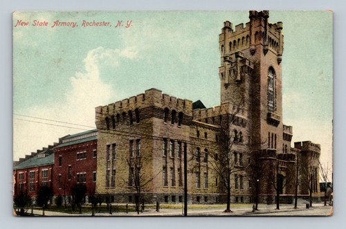New State Armory Rochester NY Antique Postcard