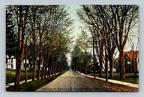 Chemung St. Looking east from Peinar Ave vintage postcard postmarked 1968 AYRI PA