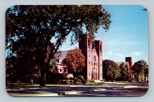 Saint Mary of the Assumption R. C. Church Canandaigua New York vintage postcard