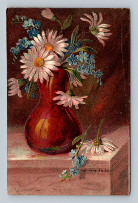 1907 Brechen gaming scene postcard by Myrtle Shieldors with TY PA postmark