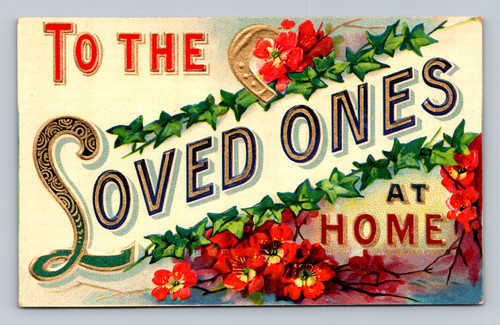 1909 Message to loved ones at home postcard by Patlama