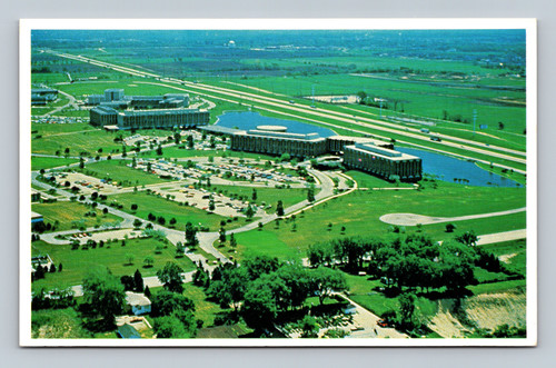 Amoco Research Center Naperville Illinois vintage postcard