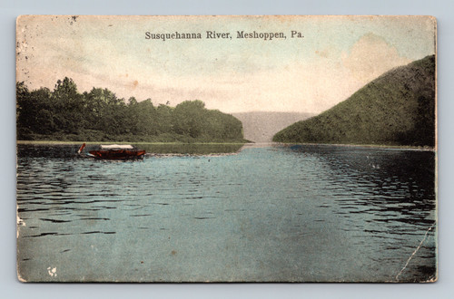 view of boat on susquehanna river