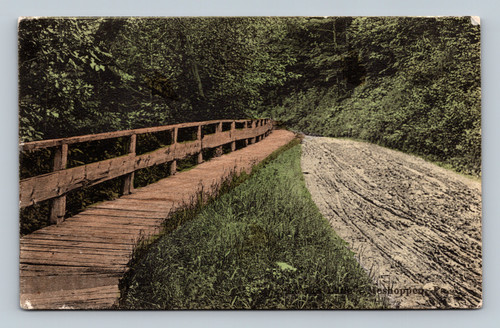 view of road and pathway of lover's lane meshoppen pa