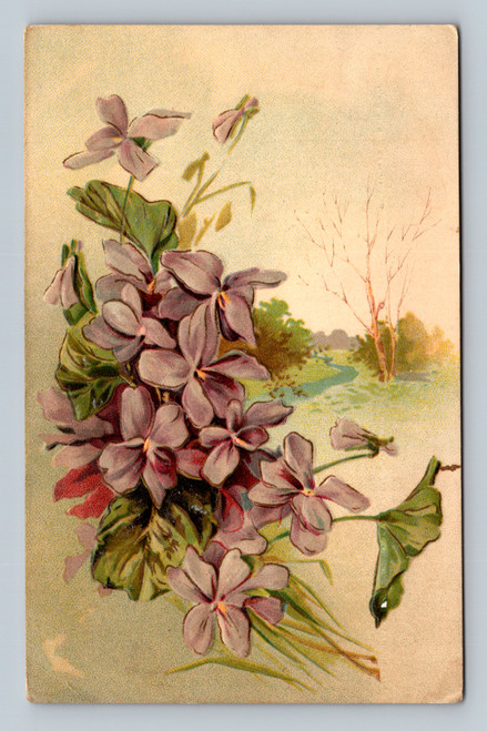 Antique German postcard by Th. E. L. Serie 107 with U.S. one cent stamp