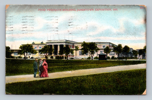 1907 Food Products Building Jamestown Exposition postcard