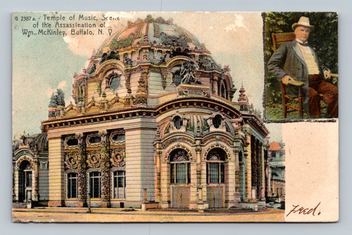 Temple of Music Buffalo antique postcard by The Rotograph Co.