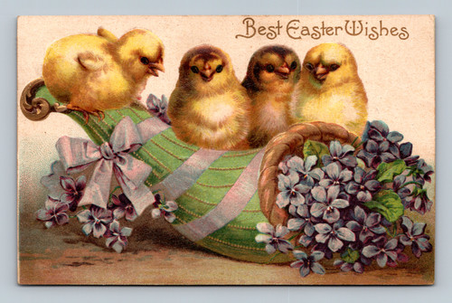 Best Easter Wishes antique postcard from Lynn by International Art Publ. Co