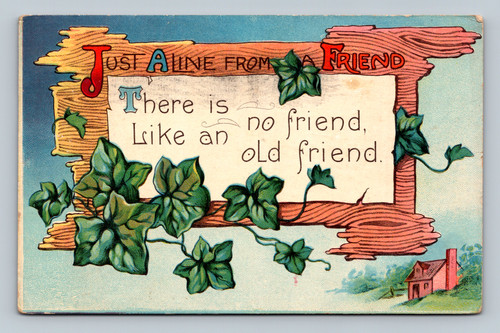 Antique postcard from Ulster Pennsylvania with 1 cent U.S. postage stamp