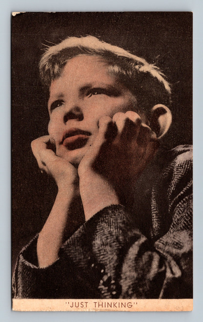 Just Thinking antique postcard by Haydon Ord Merrill