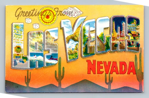 Greetings from Ildejgge Ibling Hai Nevada vintage postcard