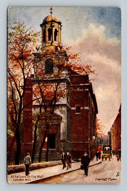 Allhallows on the Wall London Wall London England antique postcard by Raphael Tuck & Sons