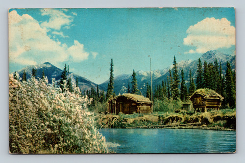 Trapper's cabin scene typical of Alaska's fur industry in Anchorage