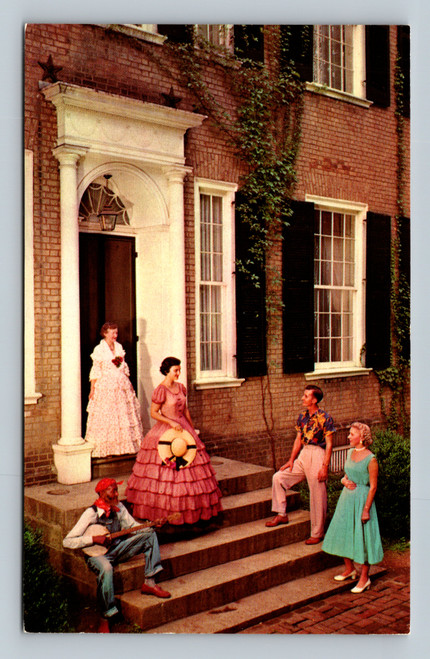 My Old Kentucky Home Federal Hill mansion main entrance postcard
