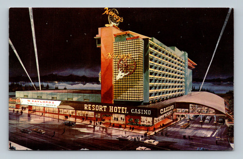 Harvey's Resort Hotel Casino postcard at Stateline Lake Tahoe Nevada