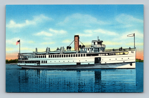 Steamer Nantucket antique postcard by New Bedford News Company