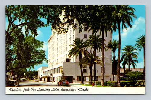 Fabulous Jack Tar Harrison Hotel Clearwater Florida Antique Postcard