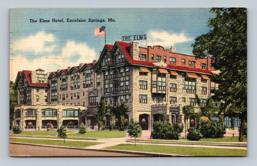 Antique postcard of The Elms Hotel Excelsior Springs Missouri by Tichnor Bros
