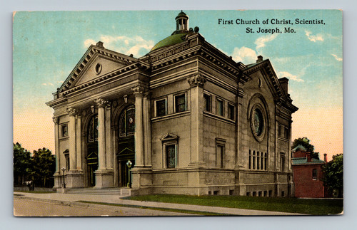 First Church of Christ Scientist St Joseph MO Antique Postcard