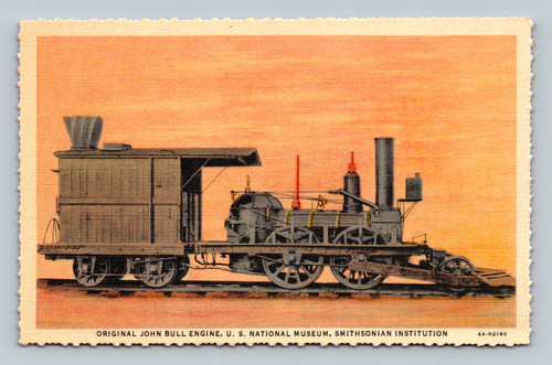 Original John Bull Engine at U.S. National Museum Smithsonian Institution postcard