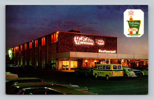 Holiday Inn Midtown Albuquerque restaurant and inn exterior vintage postcard by Curteich